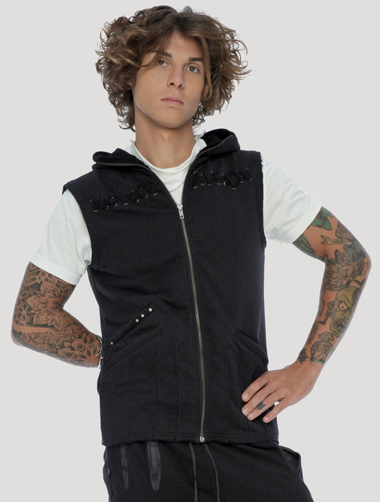 Tiger Hoodie Vest by Psylo