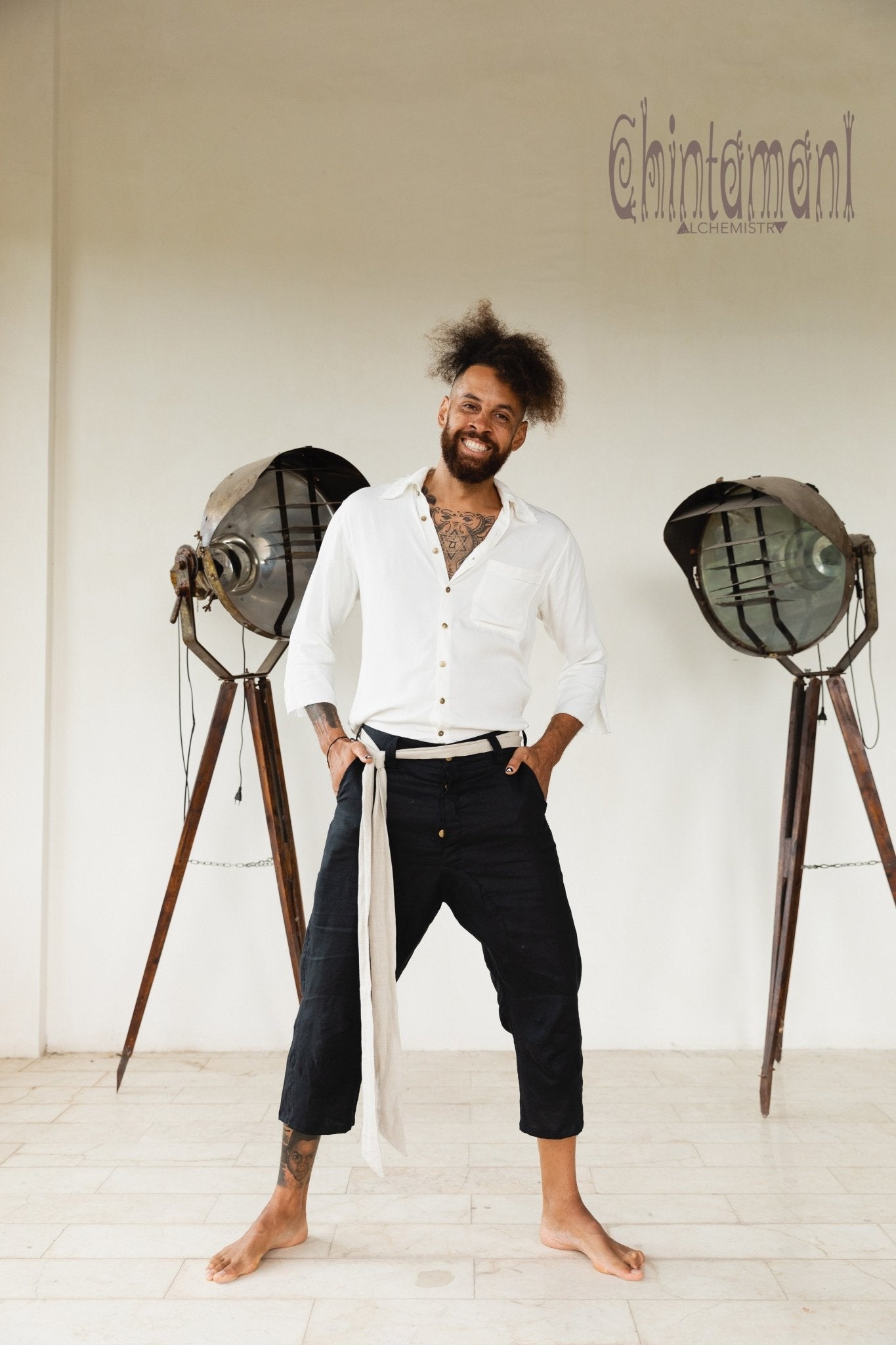Linen Short Pants 3/4